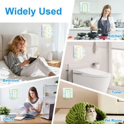 2-Pack Luchtreiniger Ionizer – Plug-in Negatieve Ionen Luchtreiniger voor Kantoor, Kamer, Badkamer en Huisdieren — thumbnail 3