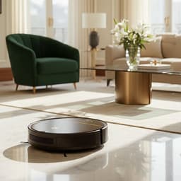 AG Robotstofzuiger met Dweilfunctie – 4500 Pa Zuigkracht – 120 minuten – Oplaadstation – App & Afstandsbediening – Ideaal voor Huisdierhaar, Harde Vloeren en Tapijt – Luxe 2-in-1 Dweilrobot – Gold Stripe Design – 2500 mAh - Black Gold Edition — thumbnail 7