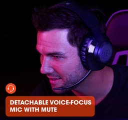 JBL Quantum 350 Wireless - Draadloze Gaming Headset - 2.4GHz USB Dongle - Lage Latency - Over-ear met Afneembare Microfoon - 22 uur batterij - JBL Quantum Engine Software - Zwart — thumbnail 3