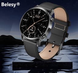 Belesy® MIRACLE - Smartwatch Heren - Horloge – Stappenteller – Calorieën - Hartslag – Sporten - Belfunctie - Je eigen foto als wijzerplaat - Kleurenscherm - Full Touch – Siliconen - Zwart - Moederdag — thumbnail 9