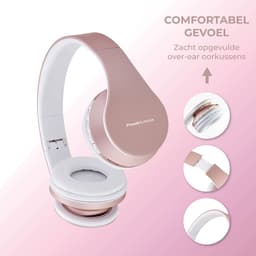 PowerLocus P1 Bluetooth Koptelefoon – Draadloos – Over Ear – Met Microfoon – Inklapbaar - incl. Hoes – Rose Gold — thumbnail 8