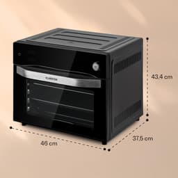 Klarstein Vigor Air XXL heteluchtfriteuse, 1800 W, 30 liter inhoud, 18 programma's, boven- en onderwarmte, zwart — thumbnail 2