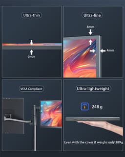 UPERFECT Portable Monitor J10 10" 1280P 60HZ 3:2 1500:1 IPS 16.7M(8Bit) MiniHdmi draagbaar scherm | 100% sRGB draagbare monitor| 180° Auto-Rotatie portable monitoren| Anti-verblindend IPS | Dual USB-C — thumbnail 8