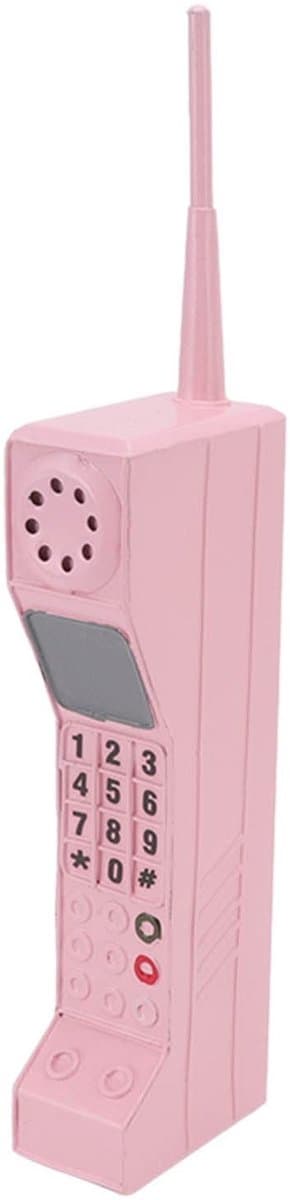 Store_8 - Vintage Retro Brick Mobiele Telefoon - Opblaasbare Telefoon Ornament - Lichtgewicht en Draagbaar - Roze - Decoratie voor Thuis - Retro Stijl — afbeelding 1