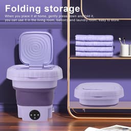 Vt products - Draagbare wasmachine - Mini-wasmachine - Opvouwbaar en groot 11L - Compact formaat - Babykleding - Volautomatisch en gebruiksvriendelijk — thumbnail 4