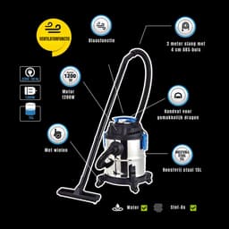 Aurixi® Karcher - Karcher Stofzuiger - Bouwstofzuiger - Festool Stofzuiger - Bouwstofzuiger Zonder Zak - Zilver - 17cm x 3cm x 12cm — thumbnail 4