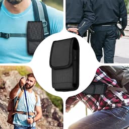 Mobiele Telefoon Heuptas met RFID Blokkering - Bescherm je Smartphone Tijdens het Reizen - Geschikt voor iPhone - Samsung Galaxy - Xiaomi - Comfortabele Draagopties - Zwart — thumbnail 2