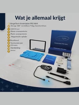Quvo® Kindertablet Deplay - Kinder Tablet Deplay - Kindertablet Deplay Pro - Blauw - 23cm x 13cm x 1cm — thumbnail 7