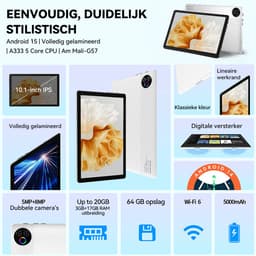 Hotlight C10 - Android 15 Tablet - 10.1 inch - 20(3+17)GB RAM/64GB ROM– 5000mAh - Wit — thumbnail 7
