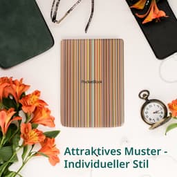 PocketBook InkPad Color 3 + Colorful Stripes Shell Cover - Voordeelbundel — thumbnail 12