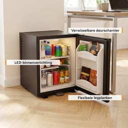 TZS First Austria Mini koelkast - Minibar - 30 liter - Vrijstaand - Volledig stil 22dB - Zwart — thumbnail 13
