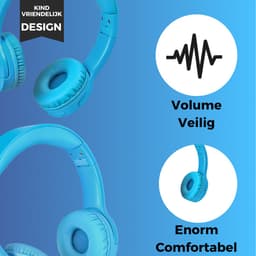 WiseQ HERO Koptelefoon Kinderen – Blauwe Draadloze Kinderkoptelefoon Bluetooth – 13dB Geluidsdempend – 38u Bluetooth & Microfoon – Blauw — thumbnail 8