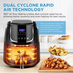 Mygroot - Airfryer - Hete lucht friteuse - 4 liter - Olievrije Airfryer - 1500W - 8 Kookmodi - 35-200 ° C - Bakken - Roosteren - Grillen - Ontdooien - Alarm. — thumbnail 1
