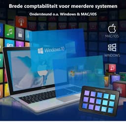 FIFINE - D6 - Mixer - RGB Studio Controller - 15 LCD Aanpasbare Toetsen - Podcast / Streaming / Gaming - Inclusief Gratis Software - Zwart — thumbnail 3