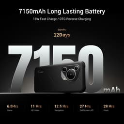 FOSSiBOT F112 Pro Robuuste Smartphone - Dual SIM 5G - 24 GB ROM - 256 GB ROM - 7150mAh - 6,88 inch HD+ IPS Scherm - IP68 Waterdicht Telefoon - GPS,NFC,Face ID,OTG - Oranje — thumbnail 2
