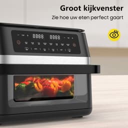 Dewelling XXL Dual Zone Heteluchtfriteuse DUAF-LR-100A 11L – 2950W Airfryer met Zichtvenster en Uitneembare Scheidingswand — thumbnail 4