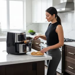 AG5300 Airfryer XXL Premium Zilver – 5.5L Hete Luchtfriteuse – Digitaal Display – 8 Programma’s – Anti-aanbak – Vaatwasserbestendig – Extreem Stil – Gezond Koken Zonder Olie – Inclusief Receptenboek — thumbnail 11