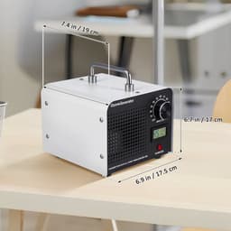 160 Ozongenerator voor Thuisgebruik (60 g/u) – Draagbare Luchtreiniger met Timer, Bereik van 400 m³/u – Compacte Luchtreiniger voor in Huis, Verwijdert Rook, Huisdiergeuren en Muffe Luchtjes – EU-stekker — thumbnail 8