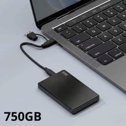 Rolio Externe Harde Schijf - USB 3.1 en USB C - 1Gbps snelheid - 750GB Opslag — thumbnail 3