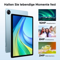 Doogee TAB E3 Max VIP - Tablet - 32 GB RAM + 256 GB ROM /TF 2TB -MTK Helio G100 - 14 inth Ips - Android 15 - 13500mAh - 4G LTE - 5G WLAN - Vier luidsprekers - GPS - Blauw — thumbnail 4