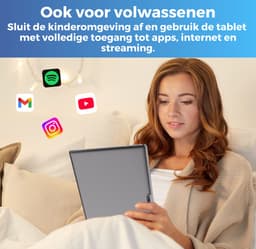 Kindertablet 10 inch – Tablet Kids – 96 GB - Tablet Kinderen – Kindertablet vanaf 3 jaar – 6000mAh - Ouderlijk Toezicht – Android 15 – Roze – 2026 Model - WiseQ — thumbnail 10