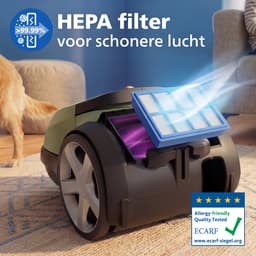 Philips 8000-serie Performer XD8121/10 - Stofzuiger met zak - Groen — thumbnail 7