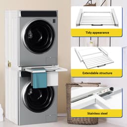 Stapelframe Wasmachine & Droger – Verstelbaar 54-73 cm – 100 kg Draagvermogen — thumbnail 4