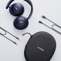 Soundcore Q30 by Anker Bluetooth-hoofdtelefoon, hybride actieve geluidsisolatie, individuele modi, Hi-Res geluid, EQ in app, 40h batterij, comfortabele grip, verbinding van 2 apparaten (blauw) — thumbnail 6