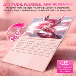 Laptop 15,6 inch, 16 GB DDR4, 1 TB SSD, Intel N5100 (tot 2,80 GHz), notebook met vingerafdruksensor, verlicht toetsenbord, dubbele luidsprekers, HDMI, laptop voor studenten en kantoor — thumbnail 3