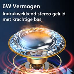 Mini Bluetooth Speaker Draadloos – Portable Waterproof IPX5 Speaker – 6W Stereo Geluid – Bluetooth 5.3 – Magnetische Muziek Box – TF Kaart MP3 – Compacte Speaker voor Smartphone, Laptop en Tablet-Zwart — thumbnail 2