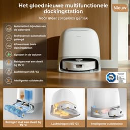Roborock Qrevo Curv 2 Flow-Robotstofzuiger met dweilfunctie-SpiraFlow Realtime Zelfreinigende Rolmop-20.000 Pa-Dual Zero-Tangle-Systeem-AI Obstakelvermijding-Warmtewas dweil-tapijtbescherming — thumbnail 8