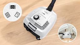 Bosch Serie 4 Stofzuiger Wit BGL38WH3H + Stofzuigerzakken PowerProtect Type G ALL BBZ41FGALL — thumbnail 8