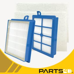 PARTS4® HEPA 12 Filter (set van 2 x 2 filters) geschikt voor AEG / Electrolux / Philips | O.a. geschikt voor AEG VX6, VX7, VX8, 6000 serie, UltraSilencer serie, Electrolux UltraSilencer serie, Philips Jewel serie | Vervanger voor EFH12, FC8031, AFS1W — thumbnail 3