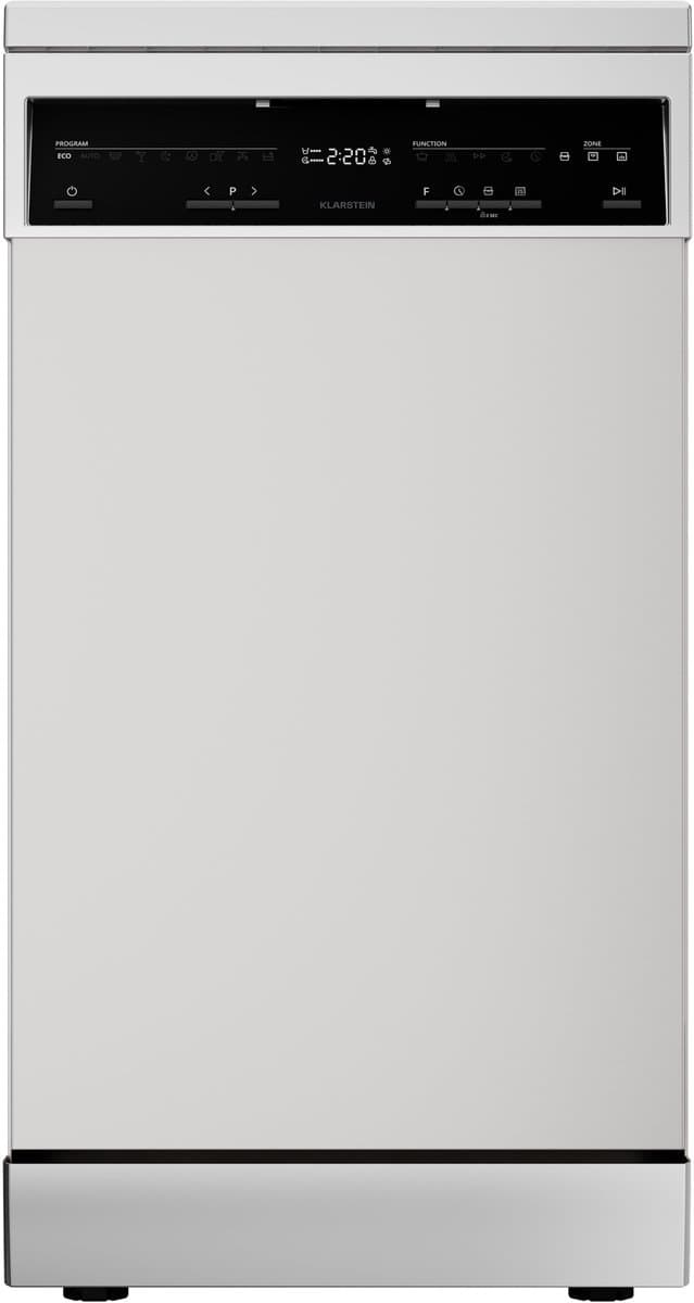 Klarstein Vaatwasser Verosteel 45 cm - vrijstaand, 10 couverts, 9 programma's, stil 42 dB, energieklasse B, AquaStop, kinderslot, zilver - Vaatwasmachine - voor Keuken - Energiezuinig - RVS - Dishwasher - Afwasmachine — afbeelding 1