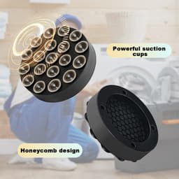 Verpakking van 4 schokdempers voor wasmachines met 19 krachtige zuignappen, antislipvoetjes voor wasmachine en droger, minder lawaai en voorkomen dat de wasmachine beweegt. — thumbnail 4