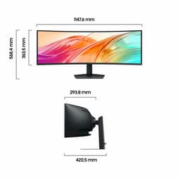 Samsung ViewFinity S9 S95UF S49F950UAU - 49 inch Dual QHD Ultrawide Monitor - 120hz - USB-C 90w - KVM - Verstelbaar — thumbnail 7