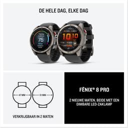 Garmin fenix 8 Pro - Smartwatch - 51 mm - AMOLED - Ingebouwde inReach® technologie - LTE connectiviteit - Tot 27 dagen batterijduur - Titanium — thumbnail 10