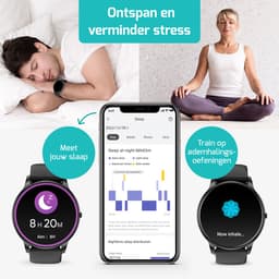 FITAGE Sporthorloge met GPS - Smartwatch Stappenteller Horloge - Activity Tracker - Smartwatches Heren, Dames & Kinderen - Zwart — thumbnail 9