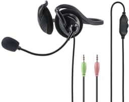 PC-Office-headset NHS-P100' met nekband, stereo, zwart — thumbnail 1