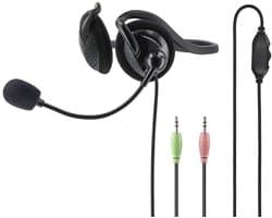 PC-Office-headset NHS-P100' met nekband, stereo, zwart