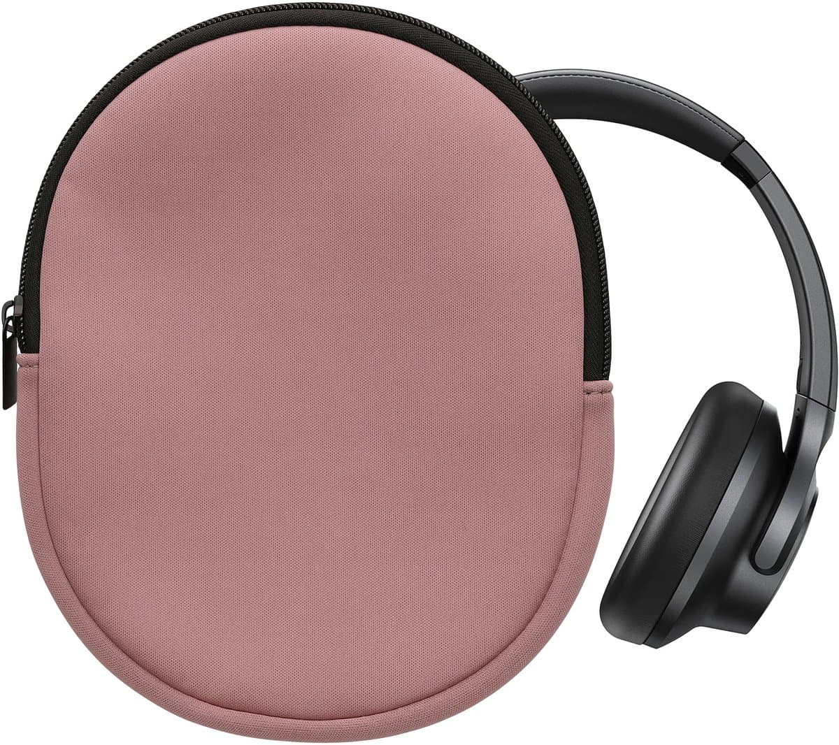 kwmobile hoes geschikt voor Anker Soundcore Q20i - 20 x 16 cm - Beschermhoes voor headset in donkerroze - Van neopreen — afbeelding 1