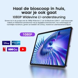 Blackview LINK 8 Tablet - Octa Core G100 Tablet - 12.7 Inch - 18 GB RAM + 256 GB ROM - Android 15 Tablet - Met Toetsenbord(QWERTY), Beschermhoes, Muis, Stylus - 8400 mAh - 90 Hz 2K FHD Scherm - Widevine L1 - 5G WiFi - Gezichtsherkenning - Zwart — thumbnail 8