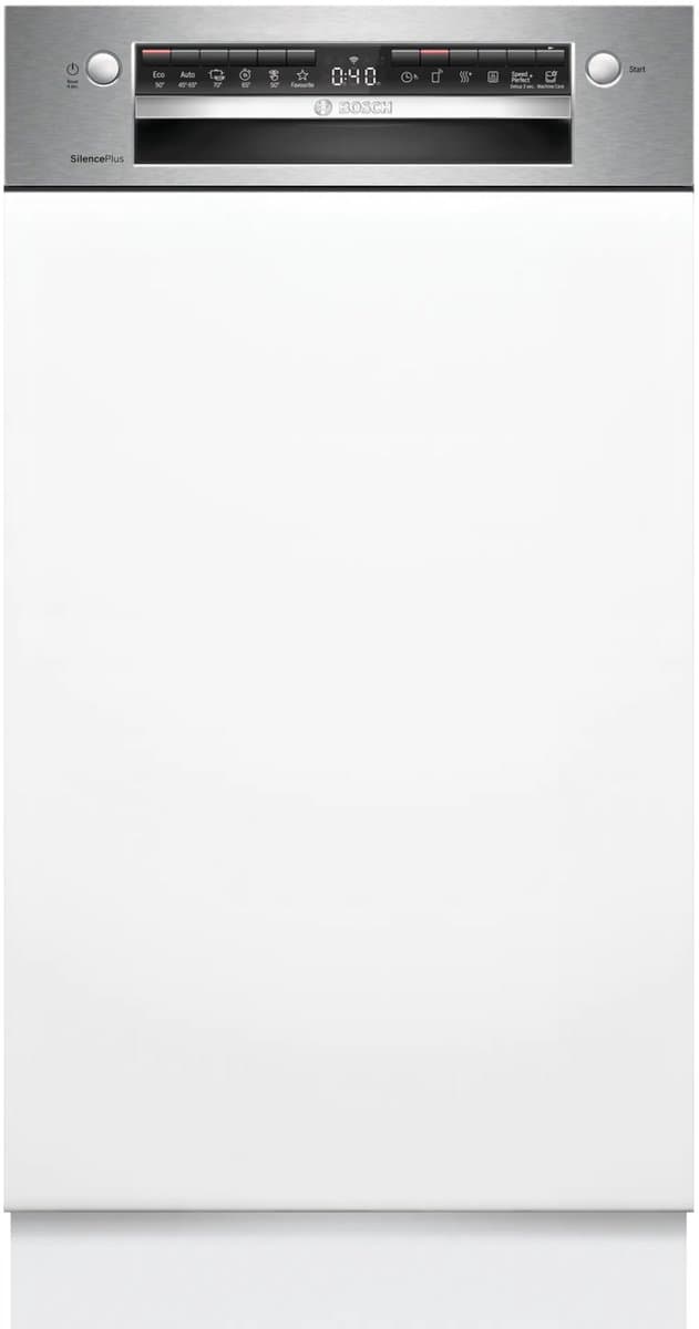 Bosch SPI4HMS49E - Serie 4 - Inbouwvaatwasser - 45 cm - Geborsteld staal - 45 cm - Energielabel E — afbeelding 1
