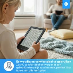 eReader 6 Inch - Ebook Reader - E-Reader met Backlight - 17H Schermtijd - 4GB - Zwart - Silvergear — thumbnail 4