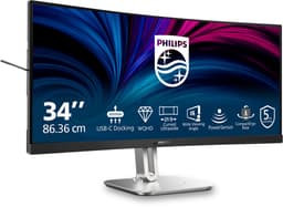 Philips 34B2U5600C - QHD Curved - Ultrawide Monitor - USB-C 140w - KVM - RJ45 - 34 inch — thumbnail 6
