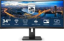 Philips 346B1C - QHD Ultrawide Monitor - USB-C 90W - KVM-Switch - RJ45 - Powersensor - Lichtsensor - 34 Inch - 100hz — thumbnail 1