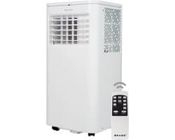 BRASQ 3-in-1 Mobiele airco met Raamafdichtingskit - Met afstandsbediening – Geschikt voor Slaapkamer - Woonkamer - Kantoor - Aircooler tot 16m2 - 9000 BTU – Wit