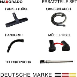 MAXORADO Stofzuiger Set 5-delig - Parketborstel + telescopische buis + handgreep met zuigregeling + slang + meubelborstel - geschikt voor Miele S8 Serie, Complete C3 - en veel meer — thumbnail 6