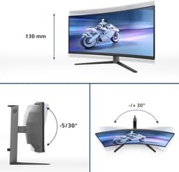 Philips Evnia 34M2C6500 - Ultrawide QD-QHD Curved Gaming Monitor - 1800R - Ambiglow - HDR400 - 10bit - 175hz - 34 inch — thumbnail 9