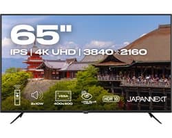 JAPANNEXT Monitor Groot Formaat 65" IPS 4K UHD (3840x2160) | JN-IPS65U